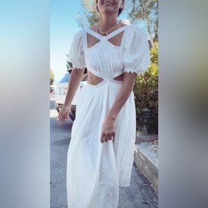 DOEN Ravenna Dress Salt 100% cotton Size XL